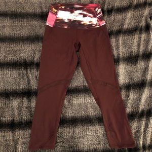 Lululemon Burgundy Crop Leggings